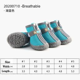 Wholesale 4pcs/set reflective waterproof dog shoes (Color: A)