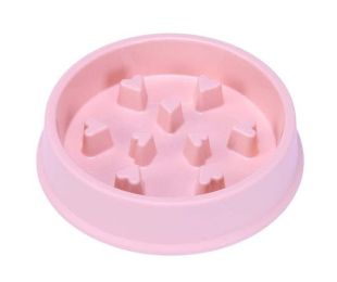 Wholesale Anti-suffocation Pet Dog Feeding Bowl (Color: Pink 2)