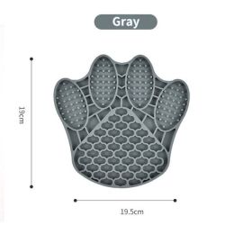 Wholesale pet dog silicone licking plate (Color: C-Claw-Gray)