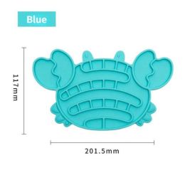 Wholesale pet dog silicone licking plate (Color: C-Crab-Blue)