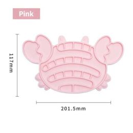 Wholesale pet dog silicone licking plate (Color: C-Crab-Pink)