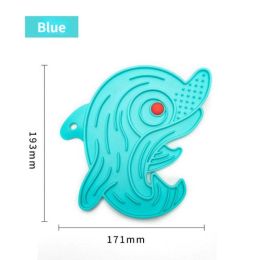 Wholesale pet dog silicone licking plate (Color: C-Dolphin-Blue)