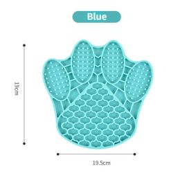 Wholesale pet dog silicone licking plate (Color: C-Claw-Blue)