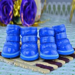 Wholesale 4pcs/set pet warm non-slip waterproof snow boots (Color: L)