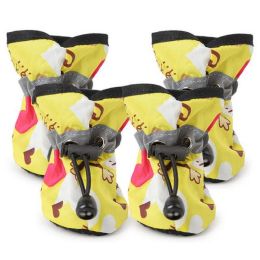 wholesale dog shoes breathable shoes waterproof rain boots (Color: Yellow)