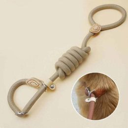 Wholesale Braided Adjustable Ring Collars (Color: Dark Khaki)