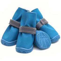 Wholesale waterproof dog shoes (Color: Blue)