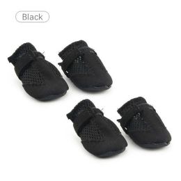 Wholesale 4pcs/set waterproof winter non-slip rain boots (Color: Black)