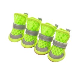 Wholesale pet breathable mesh dog shoes (Color: Green dog shoes)