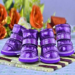 Wholesale 4pcs/set pet warm non-slip waterproof snow boots (Color: Z)