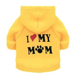 pet cat jacket to keep warm (Color: MOM Yellow)