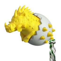 Dog chewing and tear-resistant toothbrush dog toy (Color: Yellow)