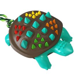 Wholesale colorful turtle molar stick toothbrush dog toys (Color: Lake Blue + Chocolate Shell)