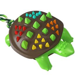 Wholesale colorful turtle molar stick toothbrush dog toys (Color: Green + Chocolate Shell)