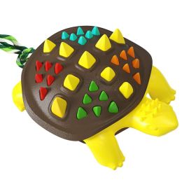 Wholesale colorful turtle molar stick toothbrush dog toys (Color: yellow + chocolate shell)