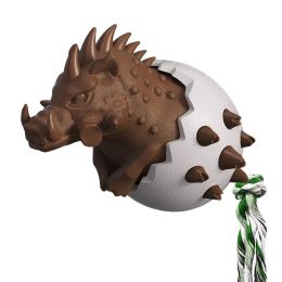 Dog chewing and tear-resistant toothbrush dog toy (Color: Brown)