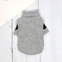 Dog cotton bottoming shirt vest (Color: grey)