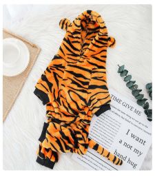 Cartoon Animal Plush Dog Onesie (Color: Tigers)