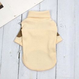 Dog cotton bottoming shirt vest (Color: White)