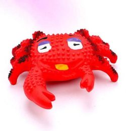 dog toy latex bite-resistant molar sound (Color: Red)