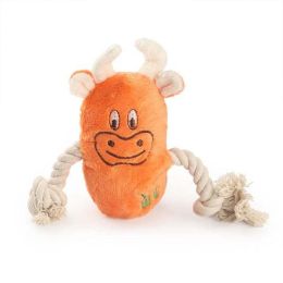 plush rat chewing pet toys (Color: Orange)