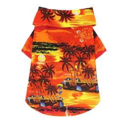 Hawaiian Style Printed Cat Clothes (Color: Red)