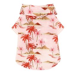 Hawaiian Style Printed Cat Clothes (Color: Pink)