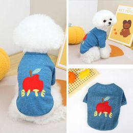 Dog Apple Bear T-Shirt (Color: Navy)