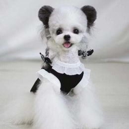 Fashion Bow Knot Dog Vest (Color: Black)