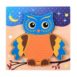Children's wooden puzzle (Color: Owl)