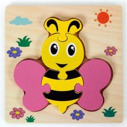 Children's wooden puzzle (Color: Bee509)