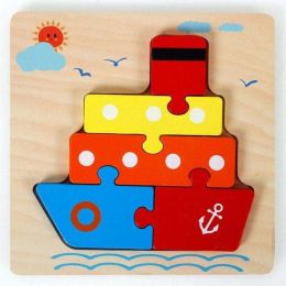 Children's wooden puzzle (Color: Ship497)