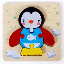 Children's wooden puzzle (Color: Penguin507)