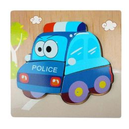 Children's wooden puzzle (Color: Police Car)