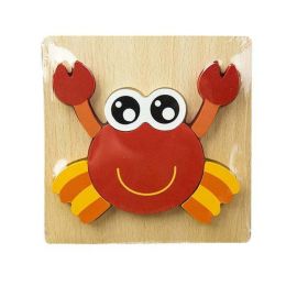 Children's wooden puzzle (Color: Crab)