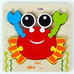 Children's wooden puzzle (Color: Crab501)