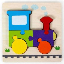 Children's wooden puzzle (Color: Tractor494)