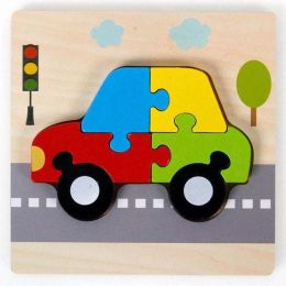 Children's wooden puzzle (Color: Car493)