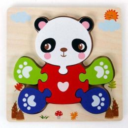 Children's wooden puzzle (Color: Panda506)