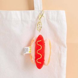 Burger Fries Plush Pendant Toy (Color: new hot dog)