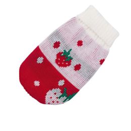 Christmas cat and dog sweaters (Color: red strawberry)