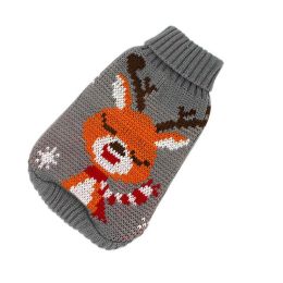 Christmas cat and dog sweaters (Color: Grey elk)