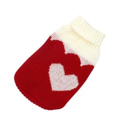 Christmas cat and dog sweaters (Color: red heart)