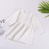 Solid Color Cotton Linen Long Sleeve Dress
