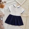 new preppy navy collar dress