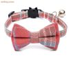 Cotton Plaid Cat Collar Collar
